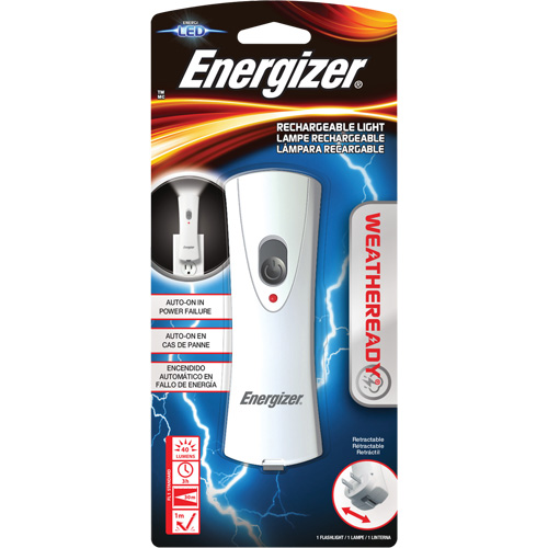 Weatheready&reg; Flashlight, LED, 40 Lumens, Rechargeable Batteries Sécurité Médic