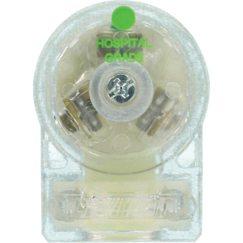 Angled Hospital Grade Extension Plug, Nylon, 15 Amps, 125 V Sécurité Médic