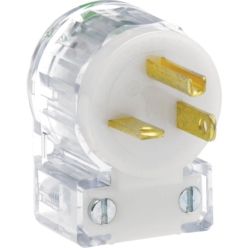 Angled Hospital Grade Extension Plug, Nylon, 20 Amps, 125 V Sécurité Médic