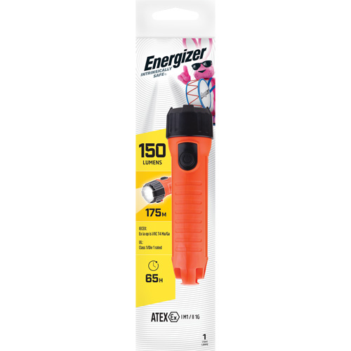 Lampe de poche portative Intrinsically Safe, DEL, 150 lumens, Piles D Sécurité Médic