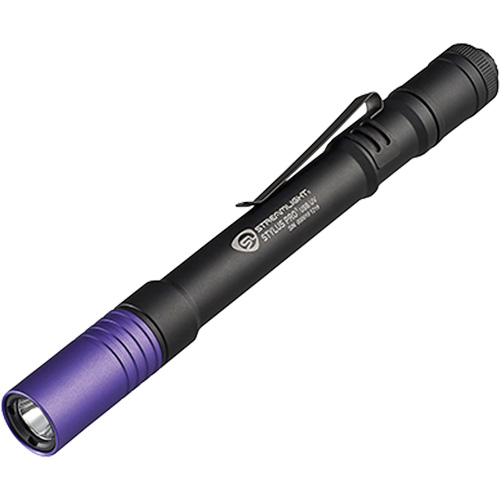 Lampe stylo UV avec port de recharge micro USB Stylus Pro, DEL, Corps en Aluminium, piles Rechargeable, Compris Sécurité Médic