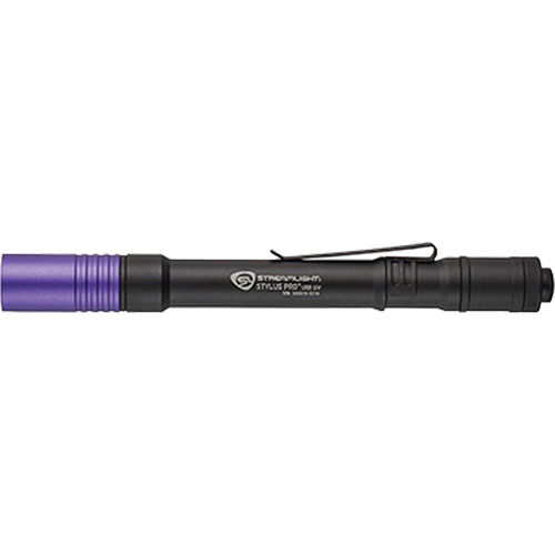 Lampe stylo UV avec port de recharge micro USB Stylus Pro, DEL, Corps en Aluminium, piles Rechargeable, Compris Sécurité Médic