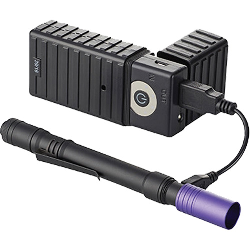 Lampe stylo UV avec port de recharge micro USB Stylus Pro, DEL, Corps en Aluminium, piles Rechargeable, Compris Sécurité Médic