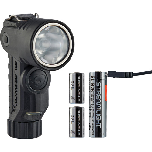 Lame de poche &agrave; alimentation multiple &agrave; angle droit pour casque Vantage 180 X, DEL, Piles Rechargeable/CR123A, Polym&egrave;re de nylon Sécurité Médic