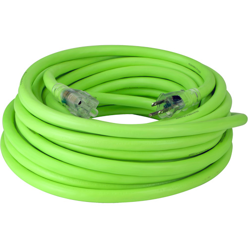 Flexzilla&reg; Pro Industrial Extension Cord, All-Weather, SJTW, 10/3 AWG, 15 A, 50' Sécurité Médic