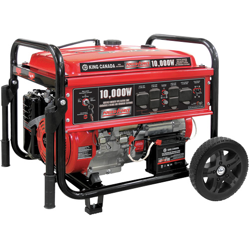 Gasoline Generator with Electric Start, 10000 W Surge, 7500 W Rated, 120 V/240 V, 25 L Tank Sécurité Médic