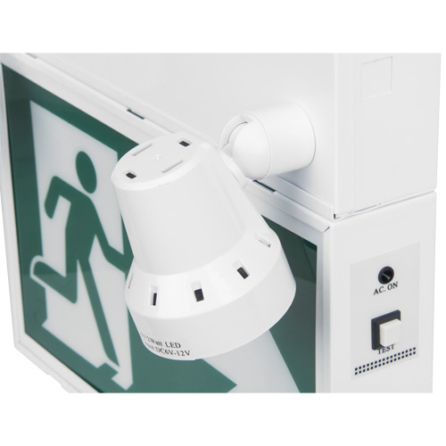 Running Man Sign with Security Lights, LED, Battery Operated/Hardwired, 12-1/10" L x 11" W, Pictogram Sécurité Médic