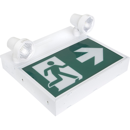 Running Man Sign with Security Lights, LED, Battery Operated/Hardwired, 12-1/10" L x 11" W, Pictogram Sécurité Médic