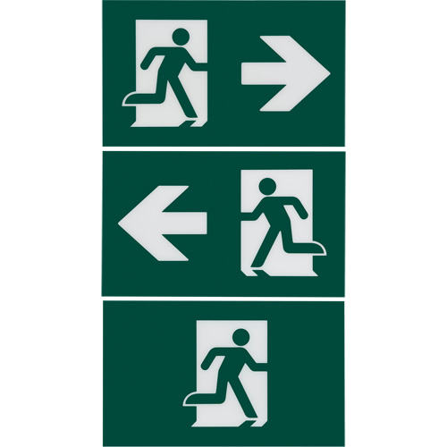 Running Man Sign with Security Lights, LED, Battery Operated/Hardwired, 12-1/10" L x 11" W, Pictogram Sécurité Médic