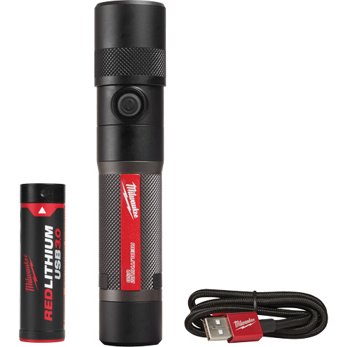 1100L Twist Focus Flashlight, LED, 1100 Lumens, Rechargeable Batteries Sécurité Médic