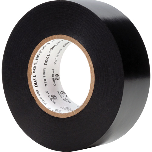 Temflex Vinyl Electrical Tape 1700, 25.4 mm (1") x 20.1 m (66'), Black, 7 mils Sécurité Médic