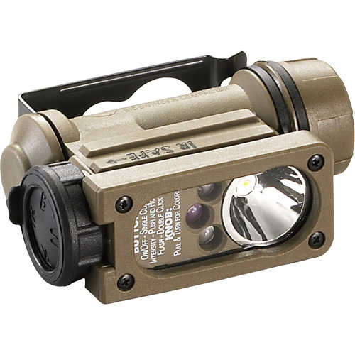Sidewinder Compact&reg; II Military Model Hands Free Light, LED, 55 Lumens, 6 Hrs. Run Time, AA Batteries Sécurité Médic