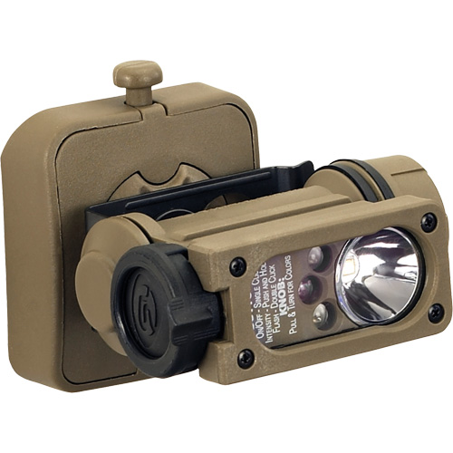 Sidewinder Compact&reg; II Military Model Hands Free Light, LED, 55 Lumens, 6 Hrs. Run Time, AA Batteries Sécurité Médic