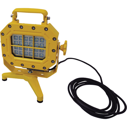 Explosion Proof Floodlight with Stand, LED, 40 W, 5600 Lumens, Aluminum Housing Sécurité Médic
