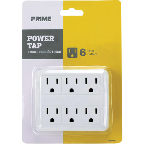 Power Tap, 6 Outlet(s), 15 A, 1875 W, 125 V Sécurité Médic
