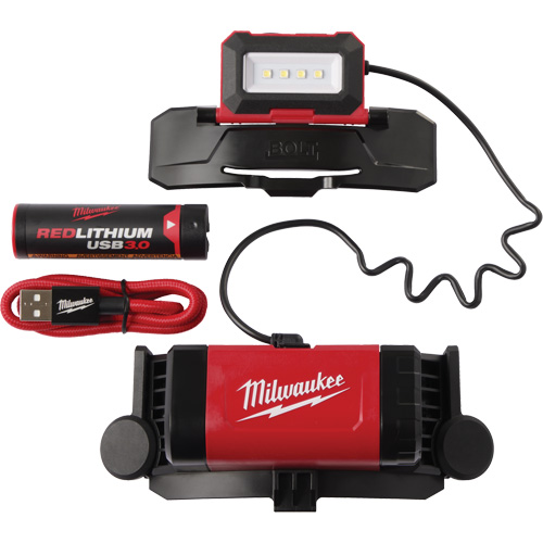 Bolt Redlithium USB Headlamp, LED, 600 Lumens, 4 Hrs. Run Time, Rechargeable Batteries Sécurité Médic