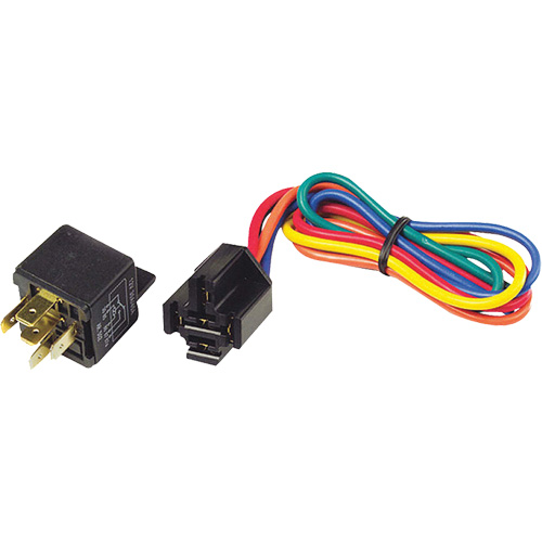 12V 5-Pin Relay & Pigtail Assembly with Mounting Bracket Sécurité Médic