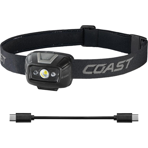 FL20R Dual Colour Wide Angle Flood Headlamp, LED, 520 Lumens, 2.5 Hrs. Run Time, Rechargeable Batteries Sécurité Médic