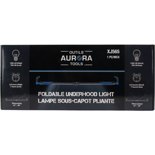 Foldable Underhood Work Light, Hook, Rechargeable, 1400 Lumens Sécurité Médic