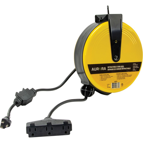 Extension Reel, 25', SJT, 14/3 Gauge, 13 A Sécurité Médic