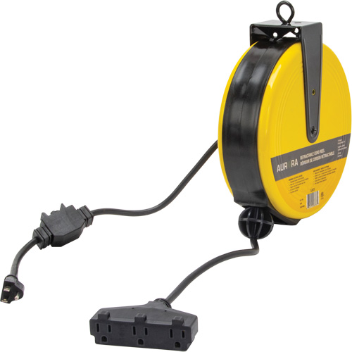 Extension Reel, 25', SJT, 14/3 Gauge, 13 A Sécurité Médic
