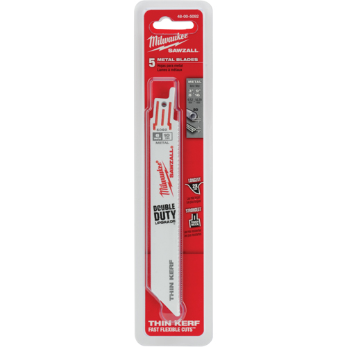 Sawzall&reg; Metal-Cutting Blade, Bi-Metal, 10 TPI, 6" L Sécurité Médic