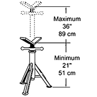 Heavy-Duty Pipe Jack, 2500 lbs. Load Capacity Sécurité Médic