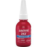 Threadlocker 243 Oil Tolerant, Blue, Medium, 10 ml, Bottle Sécurité Médic