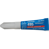 495 Super Bonder&reg; Instant Adhesive, Clear, Tube, 3 g Sécurité Médic