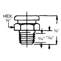 Standard Button Head Fitting, 1/8" PTF Thread Sécurité Médic
