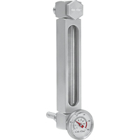 Indicateur de niveau &agrave; liquide en Aluminium, Filet&eacute;, 5" lo, 205°F (96,11° C) Sécurité Médic