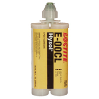 E-00CL Structural Adhesives, 200 ml, Dual Cartridge, Two-Part, Clear Sécurité Médic