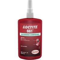 Compos&eacute; de retenue Loctite 661, 250 ml, Bouteille, Jaune Sécurité Médic