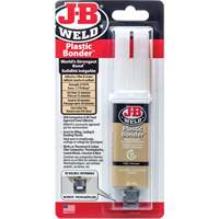 Plastic Bonder Adhesive, 25 ml, Syringe, Two-Part, Tan Sécurité Médic