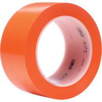 471 Vinyl Tape, 50.8 mm (2") W x 32.9 m (108') L, 5.2 mils, Orange Sécurité Médic