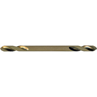 Jet-Kut&reg; Gold Super Premium M2 Twin End Drill Bit, High Speed Steel, 1/8", 1-15/16" L Sécurité Médic