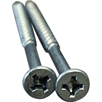 Phillips/Square Particle Board Screw, #8 x 3" L, Plain Sécurité Médic