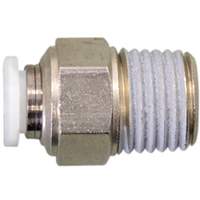 Connecteur filet&eacute; droit, 1/4", Laiton, Filetage NPT Sécurité Médic