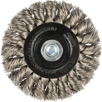 Knot Wire Wheel Brushes - Standard Twist Knot with 1/4" shank, 3" Dia., 0.014" Fill, Stainless Steel Sécurité Médic
