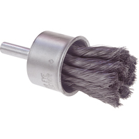 Knot Wire End Brush, 1" Dia., 0.014 Wire Dia., 1/4" Shank Sécurité Médic