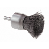 Crimped Wire End Brush, 1", 0.006 Fill Sécurité Médic