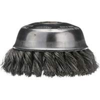 Knotted Cup Brush, 4" Dia. x 5/8"-11 Arbor Sécurité Médic