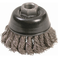 Knot Wire Cup Brushes - High Speed Small Grinder, 2-3/4" Dia. x 5/8"-11 Arbor Sécurité Médic
