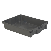 Polylewton Stack-N-Nest&reg; Containers, 6.1" x 29.6" x 22.4", Grey Sécurité Médic