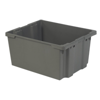 Polylewton Stack-N-Nest&reg; Containers, 15.1" x 30.1" x 24", Grey Sécurité Médic
