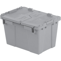 Flipak&reg; Polyethylene Plastic (PE) Distribution Containers, 15.2" x 10.9" x 9.7", Grey Sécurité Médic