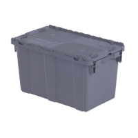 Flipak&reg; Polyethylene Plastic (PE) Distribution Containers, 22.3" x 13" x 12.8", Grey Sécurité Médic