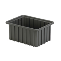 Contenant Divider Box, Poly&eacute;thyl&egrave;ne, 9,8" la x 7,3" p x 5" h, Gris Sécurité Médic