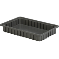 Contenants Divider Box, Poly&eacute;thyl&egrave;ne, 16,5" la x 10,9" p x 2,5" h, Gris Sécurité Médic