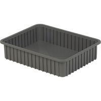 Contenants Divider Box, Poly&eacute;thyl&egrave;ne, 22,4" la x 17,4" p x 5" h, Gris Sécurité Médic